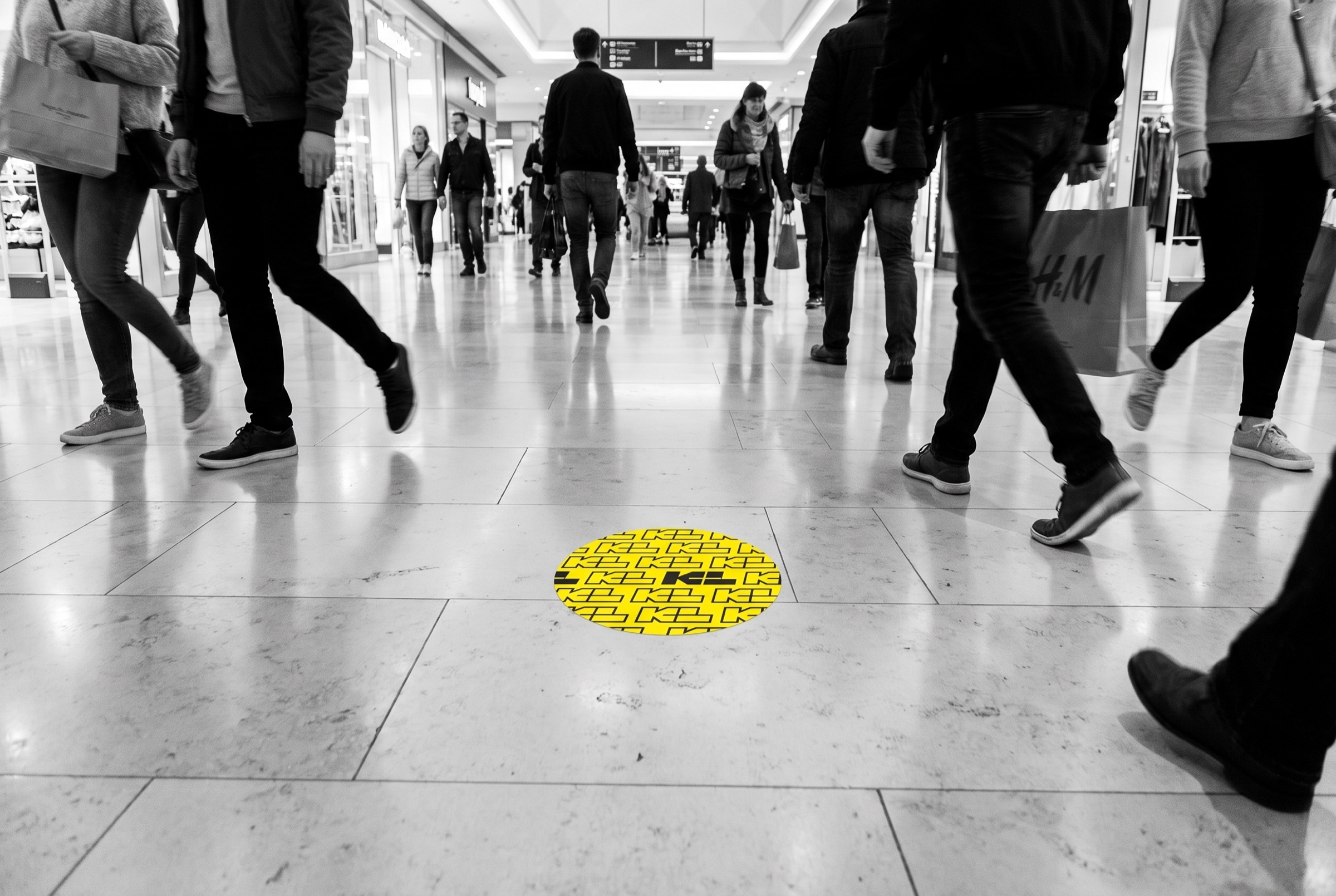 Bodenaufkleber und Floorgraphics